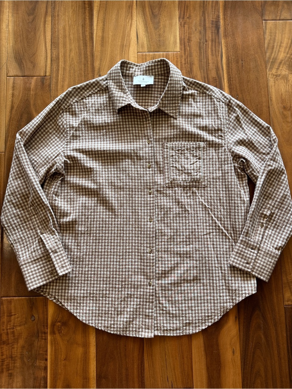 Tuckernuck studio McGee Brown Checked Button-Up Shirt